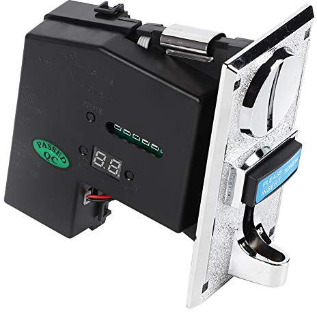 Jadpes Multi Coin Acceptor Selector Vending Machine, Münzautomat mit Mehreren Währungen Microcomputer Memory 6 Wert mit Mehreren Währungen für Automaten mit Spielmechanismen