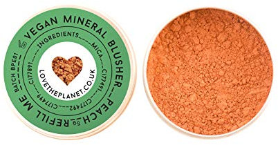 Love the Planet Vegan Mineral Blusher Shade Peach in Refillable Tin