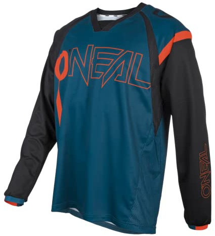 O'NEAL | Mountainbike-Trikot | MTB Mountainbike DH Downhill FR Freeride | Atmungsaktives Material, maximale Bewegungsfreiheit | Element FR Jersey Hybrid | Erwachsene | Petrol Orange | Größe S