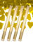 4x XXL (60 cm) Partykanone Partypopper Streamer ®Auto-schmuck (Herze gold)