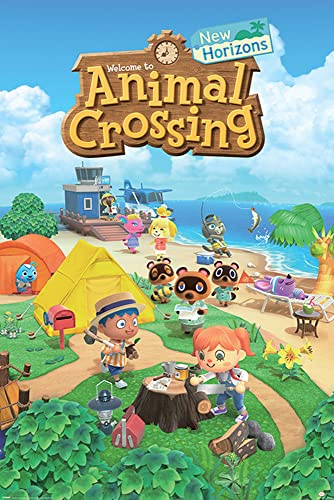 Animal Crossing - New Horizons - Gaming Poster Druck - Größe 61x91,5 cm + 1 Ü-Poster der Grösse 61x91,5cm
