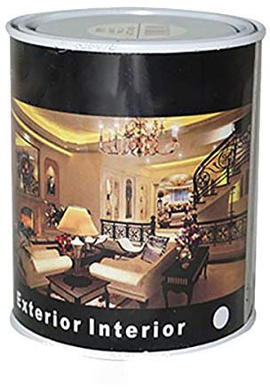 H HANSEL HOME Pintura Esmalte al Disolvente para Madera y Metal, Pintura Alquidica de Rápido Secado para Superfícies Interiores y Exteriores(Blanco Mate, 375 ML)