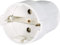 CABLEPELADO Clavija Enchufe schuko Recto | Clavija de Contacto de Puesta a Tierra con Alivio de tensión | Salida Cable Trasera | 16A | 250V | IP20 | 3,7kW | Hembra | Blanco
