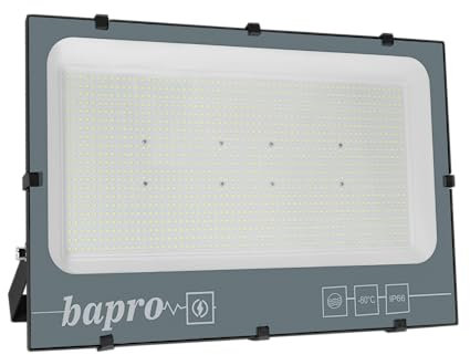 600W Projecteur LED Extérieur, Natur Super Lumineux 60000lm 3000k Spot Led Exterieur, IP66 Imperméable Sécurité Floodlight pour Cour, Garage, Terrain de Basket, Jardin (Blanc Chaud)