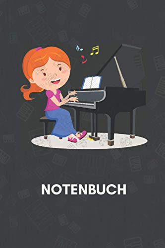 Notenbuch Klavier: Buch mit Notenzeilen/Notenpapier, Aufgabenbuch, Kompositionsbuch, Notizbuch zum Aufschreiben von Kompositionsideen | Notenzeilen | 120 Seiten | ca. DINA5 | mattes Cover