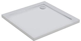 Piatto Doccia 75x75 Acrilico Bianco Lucido Ultraslim Altezza 4cm Piletta Inclusa