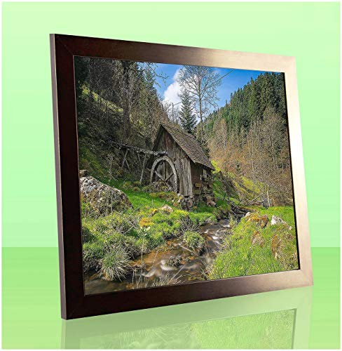 Bonito Slimline Profil Bilderrahmen Posterrahmen 75x98 cm Bronze Optik 98x75 cm Puzzlerahmen Diamond Painting mit Kunstglas klar