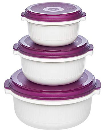 Mikrowellentopf 3er Set Micro Family Brombeer EMSA