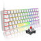 Portable 60% Mechanical Gaming Keyboard Type C Wired 62 Keys LED USB Waterproof Mini Keyboard 20 Chroma RGB Backlight Anti-ghosting Keys+Extra Keycaps for Computer/PC/Laptop/MAC