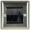 fiXte Single Gang Brushed Steel Wallplate UK Type Cable Tidy Wall Outlet Black Brushes (1)