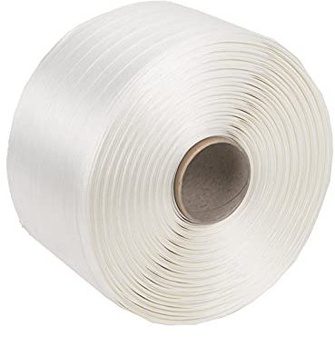 Kortpack | 1 Rolle 16mm Polyester Umreifungsband | 850mtr | Zugfestigkeit: 450KG | Kerndurchmesser: 76mm. (031.0201)