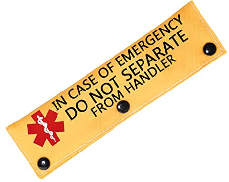 PWHAOO in Case of Emergency Dog Leash Wrap Working Dog Medical Leash Sleeve Service Dog Leash Wrap (in CASE of Emergency Sleeve)
