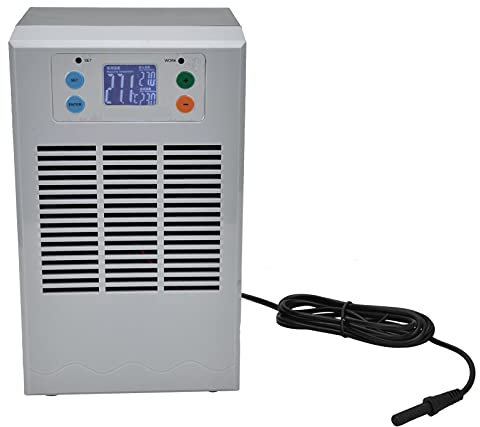 2 in 1 Water Chiller, 35L 1-3L Aquarium Heaters Aquarium Chiller for Axolotl Jellyfish Coral Reef Shrimp, 100W Smart Industrial Chiller with Pump Recirculating Chiller for Laser Engraving Machine(UK)