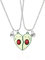 2 Stück Grün Avocado Freundschaftskette Set für Kinder Mädchen Paare Pärchen,Herz Damen Kette Anhänger Freundschaft Ketten Haslkette Schmuck Geschenke für für BFF Beste Freunde Freundin Geburtstag