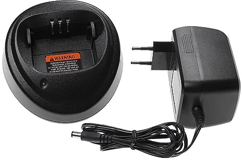 vhbw Ladegerät kompatibel mit Motorola CP140 | CP040 Funkgerät-Akkus - Ladestation + Netzteil, 7,6 V, 0,9 A