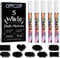 OFFCUP Whiteboard Marker Weiß, 5 Stück Weiße Kreidestifte, 3mm Glasstift für Tafel, mit 58 Aufklebern, Tafelstifte, Fensterstifte Feucht Abwischbare, Für Klassenzimmer, Wohnungen, Besprechungsräume