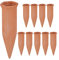 Relaxdays Arrosage en Terre Cuite, Lot de 10, Bouteilles Pet 1,5 L, intérieur (Chambre) et extérieur (Balcon), Marron