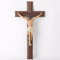 BC Katholisches Kruzifix-Wandkreuz, Jesus Christus-Kreuz, religiöses Geschenk, Holzschnitzerei, 30,5 cm hoch, handbemalt von Buildclassic