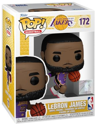 Funko NBA Lakers - Lebron James Vinyl Figur 172 Unisex Pop! Standard Polyvinylchlorid Fan-Merch, Sport