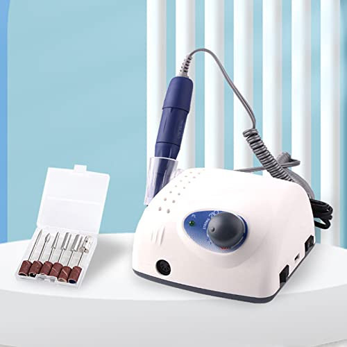 Kyaoayo Elektrische Nagelfräser, 40000 U/Min, Professionelle Nail Drill, Elektrische Nagelfeile ManiküRe Set, Mit Sechs Verschiedenen Schleifkopfstilen Inklusive, für Nagel Design,GelnäGel,Nagellack.