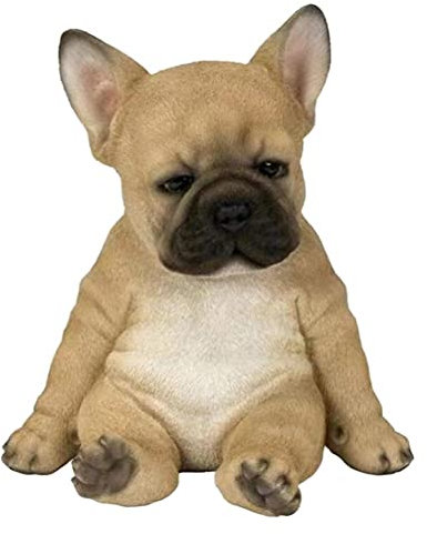 TOPINCN Französische Bulldoggen-Statue, Garten-Hundefiguren, Kunstharz, Outdoor-Statuen, Dekorationen, Niedliche Französische Bulldogge, Realistische Welpen, Hundedekoration, Lustige