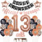 Offizielle Teenager 13. Geburtstag Dekoration für mädchen,Luftballon 13 Geburtstag mädchen deko rosegold schwarz, Schwarz Geburtstagsdeko 13 Jahre mädchen Ballon Teenager Deko