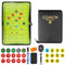 JIZZU Tableau Football Tactique Pliable, Entraîneur Football Tableau magnétique, Entraînement Tableau Tactique avec Grandes Figurines d'échecs magnétiques, chronomètre, sifflet, éponge, marqueur