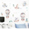 Wandtattoo Kinderzimmer Junge Wandtattoo Cartoon Flugzeug Tiere Heißluftballon Wolken Wandaufkleber Heißluftballon Deko Wandtattoo Tapete Mädchen für Babyzimmer Wanddeko