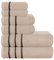 MyOwn Ultra-weiches 6er-Pack Baumwoll-Handtuch-Set, enthält 2 übergroße Badetücher 70 x 140 cm, 2 Handtücher 40 x 60 cm und 2 Waschbetten 30 x 30 cm, Bräunen