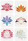 FINGERINSPIRE Lotusblüten-Malschablone, 15 x 15 cm, PET-Lotus-Symbole, Sprühschablone, wiederverwendbar, Lotusblüte, Thron, Wandschablone, kreative Aushöhlschablone zum Malen auf Holz, 6 Stück