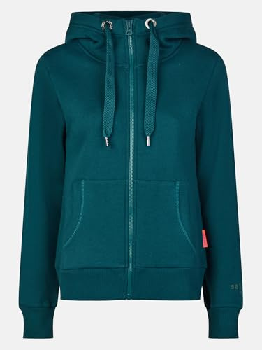 Salzhaut Damen Kapuzen-Sweatjacke Sööte – Kapuzenjacke Hoodie Shirtjacke mit Kapuze mit Kordelzug in Navy Größe 3XL