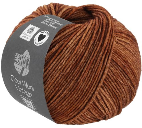 LANA GROSSA Cool Wool Vintage | Merinoklassiker mit Ton-in-Ton Farbeffekt | Handstrickgarn aus 100% Schurwolle (Merino extrafein) | 50g Wolle zum Stricken & Häkeln | 160m Garn FB 7383