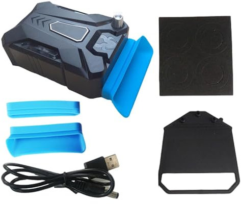 ventilador de refrigeración – USB pequeño enfriador portátil | Almohadillas de refrigeración para laptop y ventiladores externos con modo automático/manual, dispositivo portátil de computadora