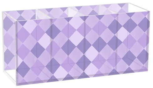 FRODOTGV Stiftehalter aus Acryl, 4 Fächer, durchsichtig, für Klassenzimmer, Kunststoff-Pinselhalter für Schminktisch, Büro, Schule, Zubehör