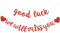 DecoGlee Rotes Banner mit Aufschrift Good Luck We Will Miss You, vorbespannt, Glitzer, Ruhestand, Abschiedsparty-Girlande, Abschlussfeierzubehör
