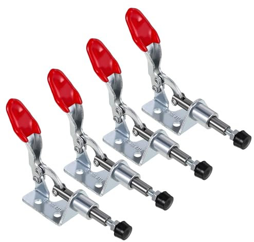 sdhiiolp Set di 4 morsetti a sgancio rapido per leva del ginocchio, leva di serraggio 301 AM, capacità di tenuta, Hub Push Pull Action, strumento a sgancio rapido per funzionamento a macchine,