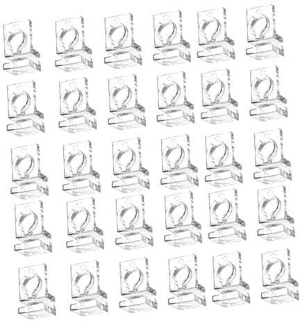 Fenteer 30x Aquarium Glasdeckel Clips Schlauchbefestigungsclips Aquarium Abdeckung Aquarium Zubehör Transparente Ständerklemmen, für 5mm