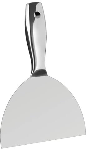 Uikdjgu 6 Inch Putty-Knife Scraper Tool Premium Polished All-Stainless Steel Scraper Tool for Drywall Finishing