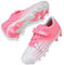 Mufanton Zapatos de Fútbol Niño Spike Aire Libre niños Calzado de Fútbol Profesionales Atletismo Entrenamiento Botas de Fútbol Adolescentes,Blanco Rosa,EU38