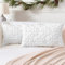 Artscope 2er Set Wolle Kissenbezüge Weicher Plüsch Kurzer Wollsamt Dekokissenbezuge Weihnachten Sofakissen Europäische Kissenhülle für Sofa Schlafzimmer Schneeflocke Weiß, 40x60cm