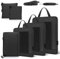 Carttiya Koffer Organizer Kompression Set, Packwürfel Set Kompression Ihres Reisegepäcks, Compression Packing Cube, Komprimierbaren Packwürfeln zur Organisation Packtaschen Set (6 Stück, Schwarz)