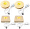 4 Stück LED Holzsockel, 3 Farben Holzbeleuchtung Einstellbar Holz LED Lichtsockel, Rund + Rechteck Holz Leuchten Ständer USB led-lichter sockel für Kristallkugeln, Glas, Schmuck, Acryl und Harz
