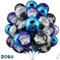 G.C 50 Pieces Video Game Party Decoration Balloons, Gaming Children's Birthday Decoration Boys with Blue Gray Black Balloon, Gamer Party Balloons for Birthday Decoration Kids Teens Adults