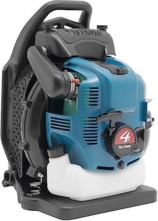 75,6cc Benzin Laubsauger Rucksack Laubbläser 4-Takt Motor Blasgerät Laubgebläse mit Luftfilterpapier & Schalldämpfer, Einstellbare Geschwindigkeit Manueller Start