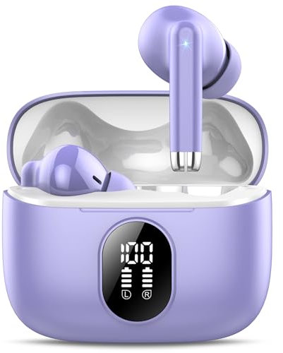 QXQ Bluetooth 5.4 Kopfhörer Kabellos, Sport In Ear Earbuds mit 4 ENC Mics, 40 Std Earphones Tiefer Bass Ear Buds mit LED-Anzeige, IP7 Wasserdicht Ohrhörer