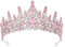 ZORESCOLEO Elegante Damen Strass Kronen Abschlussball Event Stirnband Kostüm Haarteile für Hochzeit Geburtstag und besondere Anlässe, as the pic show, Zinklegierung
