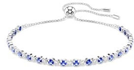 Swarovski Matrix Tennis bracelet, Mixed round cuts, Pink, Rhodium plated
