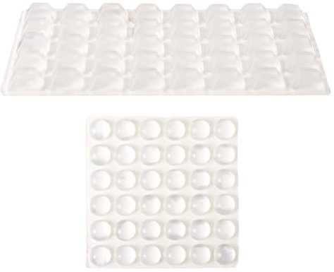 lasuroa 76 Stück Erhabene Tastaturaufkleber für Lange Nägel, Quadratische und Runde Form Hochtransparente Tastaturabdeckung Aufkleber Selbstklebendes Tastenkappen Pad für Laptop Tastaturen und Mäuse