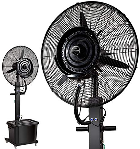 Ventilateur de pulvérisation sur pied industriel avec refroidissement par brume d'eau haute puissance pour humidification commerciale extérieure
