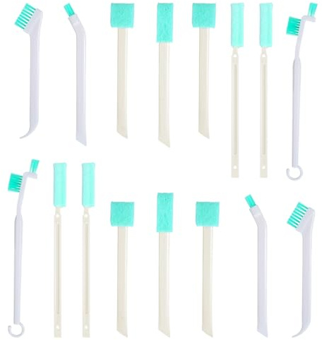 16 Pack Small Household Cleaning Brushes Deep Detail Crevice Cleaner Brush Set Crevice Cleaning Tool Detail Tiny Scrub Cleaner Brush Micro Crevices Scrub Cleaners Tool for Small Holes Corner Space